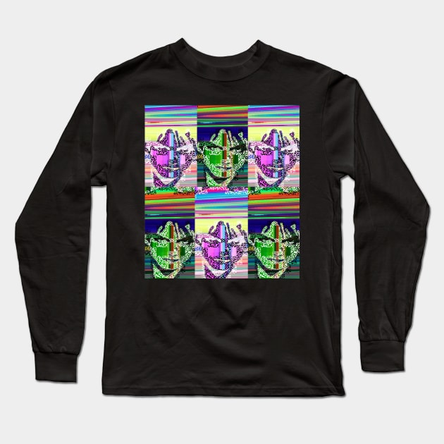 Pop Art Gothic Sandman By LowEndGraphics Long Sleeve T-Shirt by LowEndGraphics